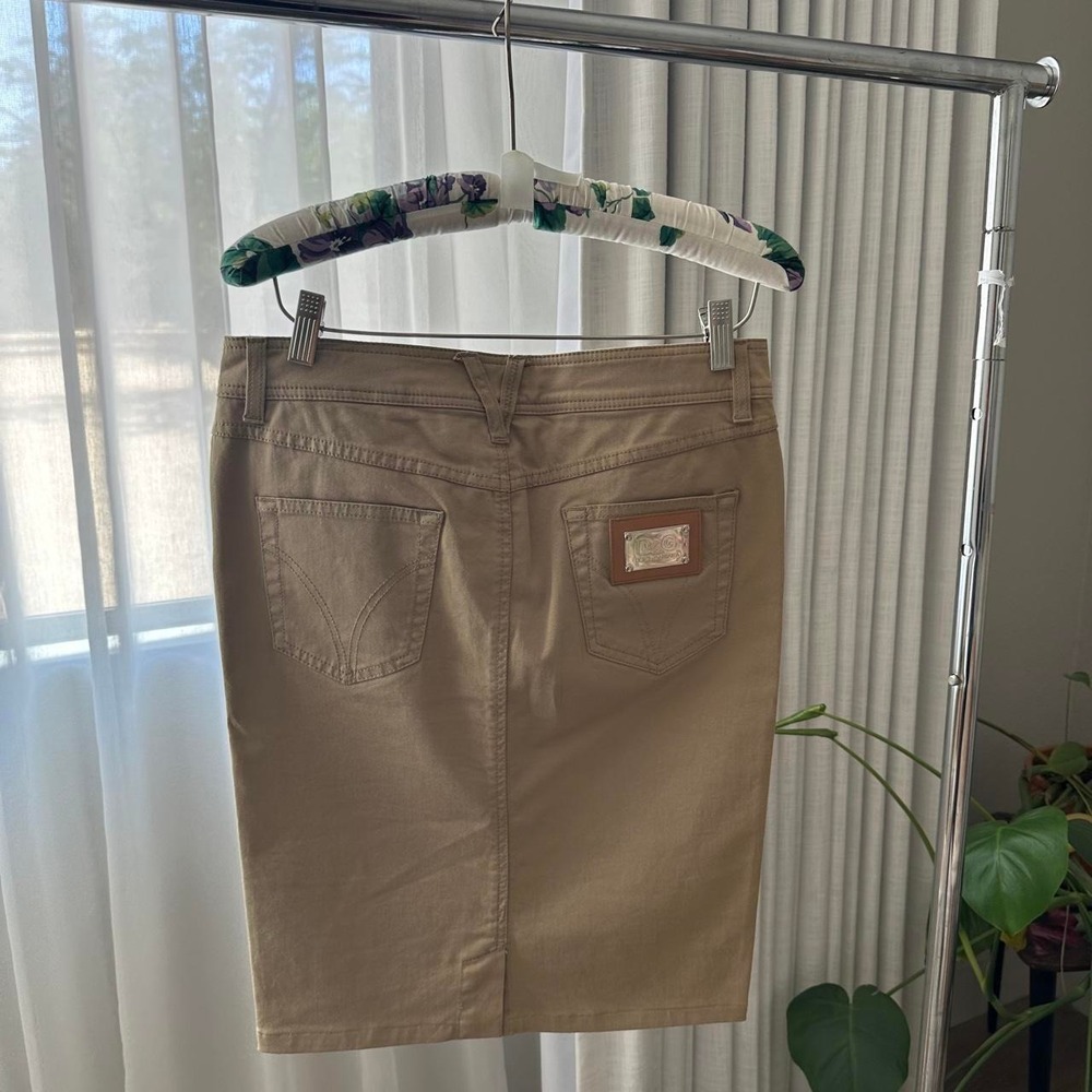 D&G Khaki Skirt Size 26 - Picture 2 of 4
